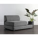 Harmony Danny Dark Grey Modular Armless Chair, Right Shelf